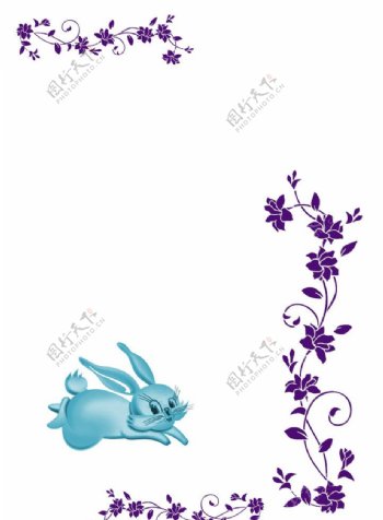 兔子花纹图片