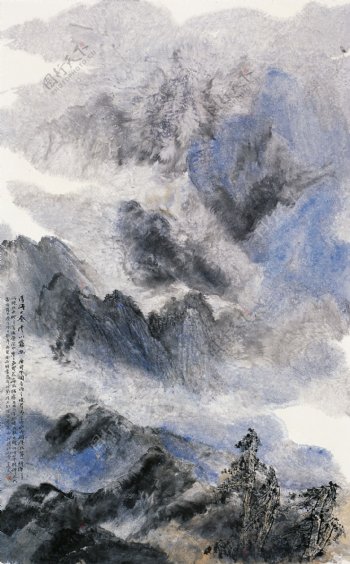 雪落秦岭图片