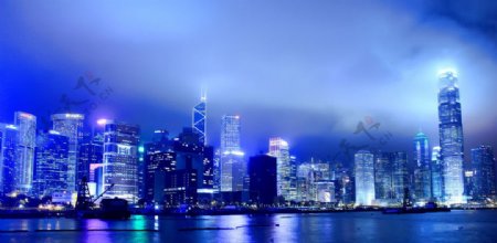 香港夜景维多利亚港图片