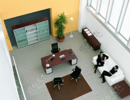 现代室内办公家具实景照片图片
