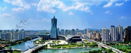 杭州西湖文化广场俯瞰图片