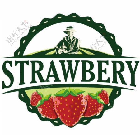 草莓商标图片