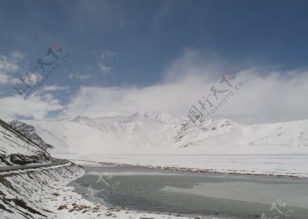 喀什雪山冰河图片