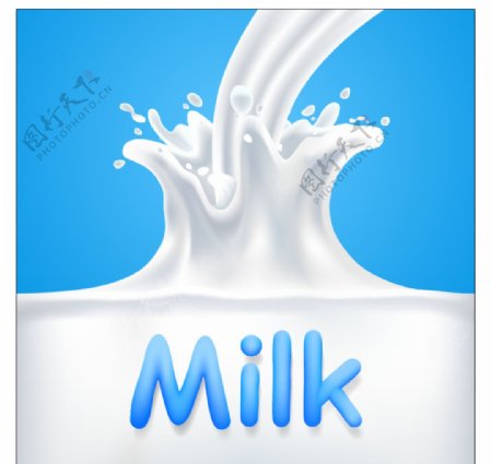牛奶动感飞溅背景图片