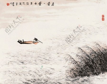 江上扁舟图片
