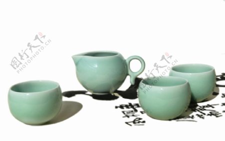 青瓷茶具图片