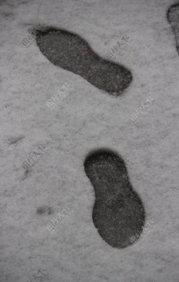 雪中的脚丫图片