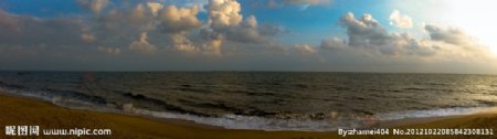 海岸晨曦图片