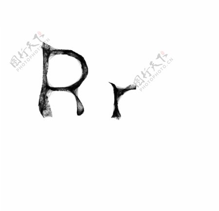 蜘蛛网字体R图片