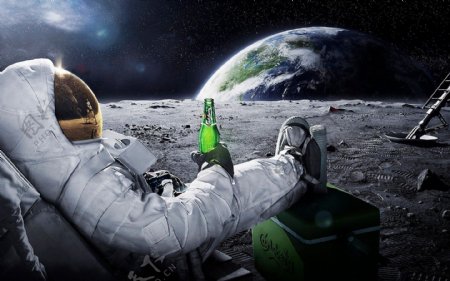 太空啤酒广告图片