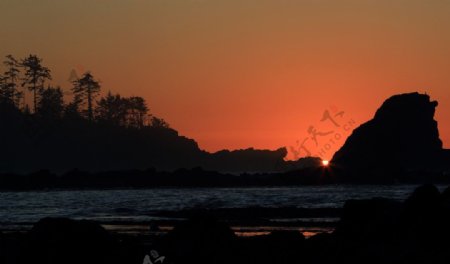俄勒冈州日落湾的日落图片