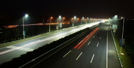 南京市机场高速夜景图片