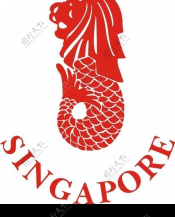 新加坡标志狮面人身图片
