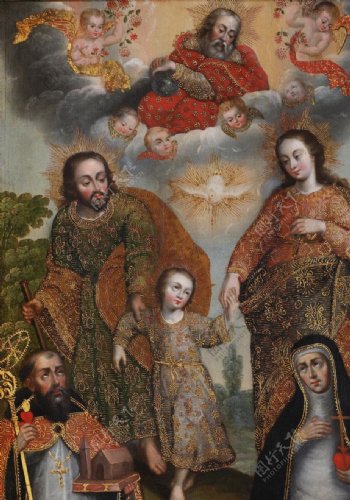 三位一体双圣奥古斯丁和圣凯瑟琳183西耶娜图片