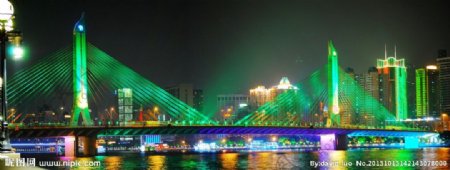 广州海印大桥夜景图片