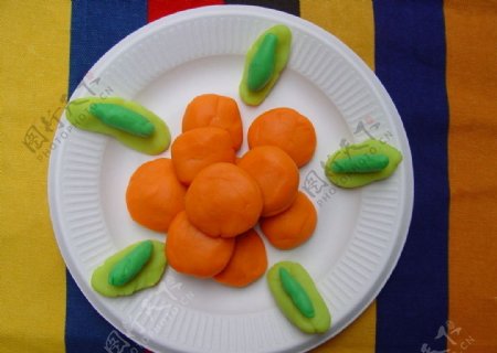橡皮泥做的美食南瓜饼图片