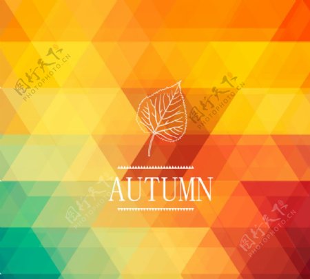 抽象秋季几何形背景图片