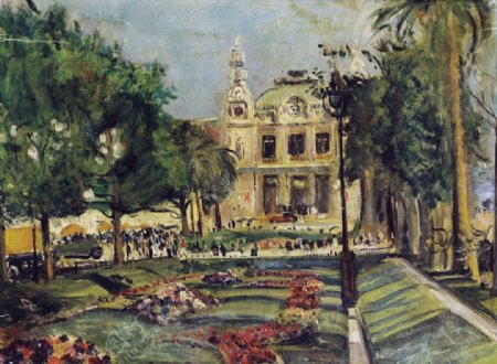 皇宫建筑油画图片