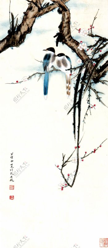 梅花山鹊图图片