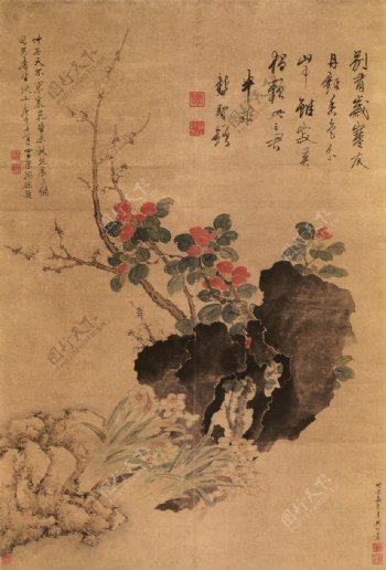 水仙花古画图片