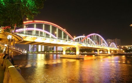 广州夜景海珠桥图片