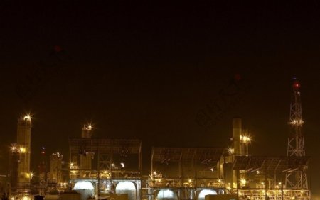 钢铁厂夜景图片
