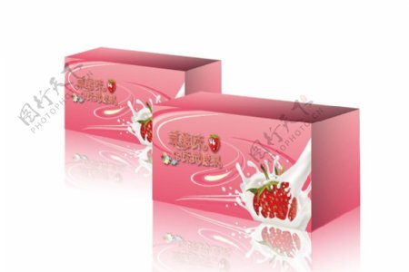 草莓味糖果盒注平面图图片
