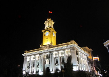 钟楼夜景图片