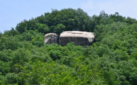 山顶的裸石图片