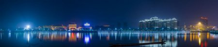 岳阳南湖夜景图片