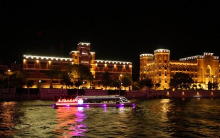 天津海河夜景图片