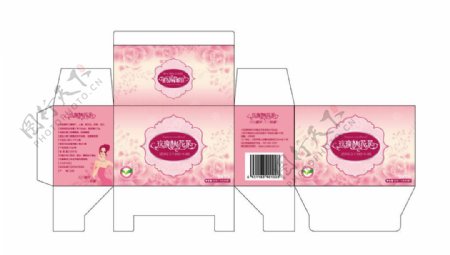 玫瑰桃花茶包装盒图片