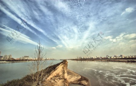 渭河流水图片