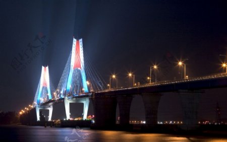 桥梁夜景鉴赏图片