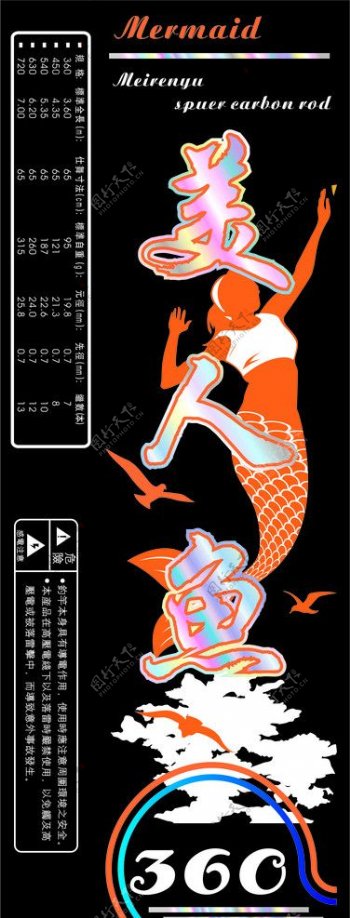 渔竿商标盒标竿体标设计图片
