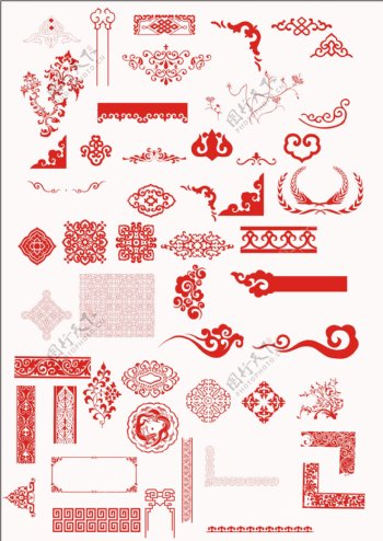 中国传统古典装饰花纹图片