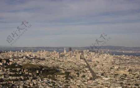城市俯瞰全景图片