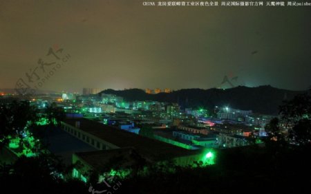 工业区山水夜景深圳图片