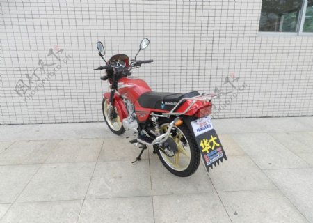 摩托车HJ1255B红色黑银图片