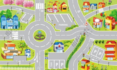 儿童游戏公路图图片