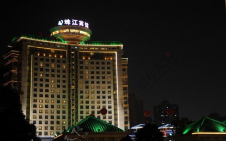 广州珠江宾馆夜景图片
