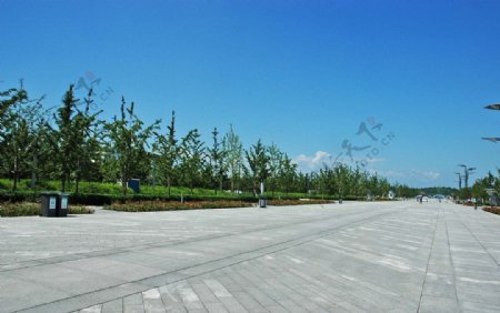 北京奥林匹克公园蓝天图片