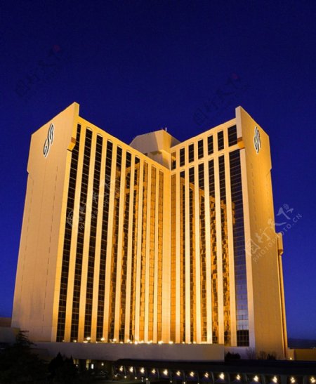 豪华五星级宾馆夜景图片