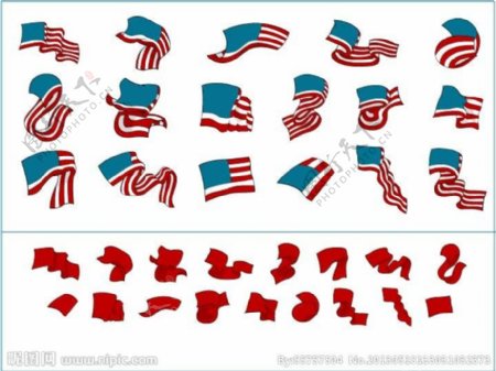各种形态美国国旗图片