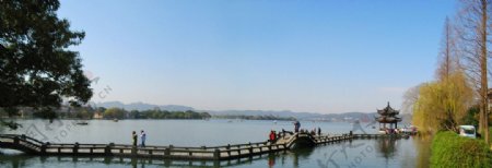 杭州西湖夕影亭图片