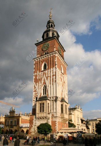 克拉科夫市政厅钟楼图片