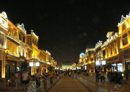 北京前门街夜景图片