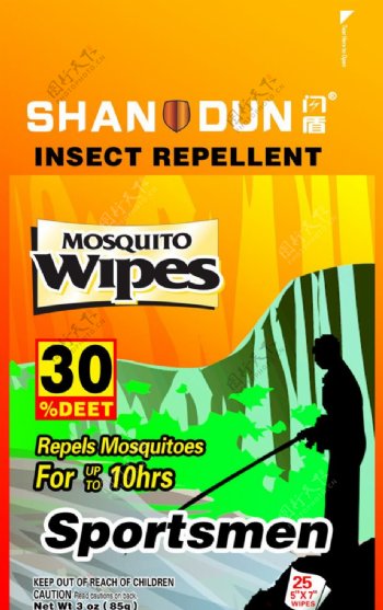 防蚊湿巾图片