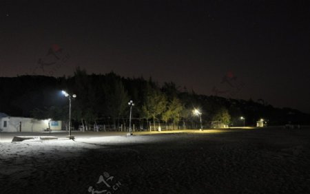 珠海金沙滩夜景图片