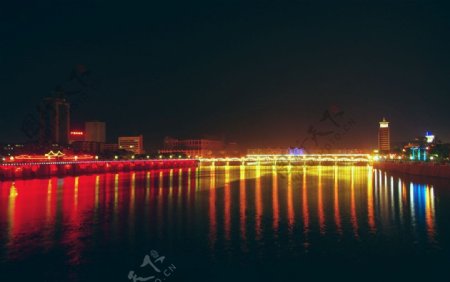 夜景江河夜景图片